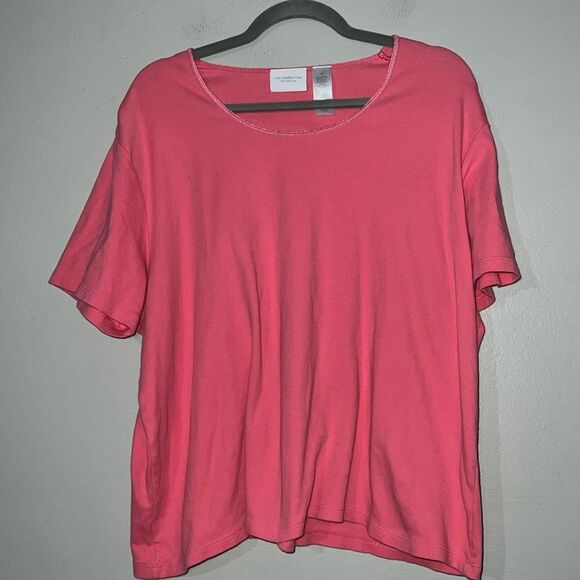 Liz Claiborne pink short sleeve top - Picture 1 of 7
